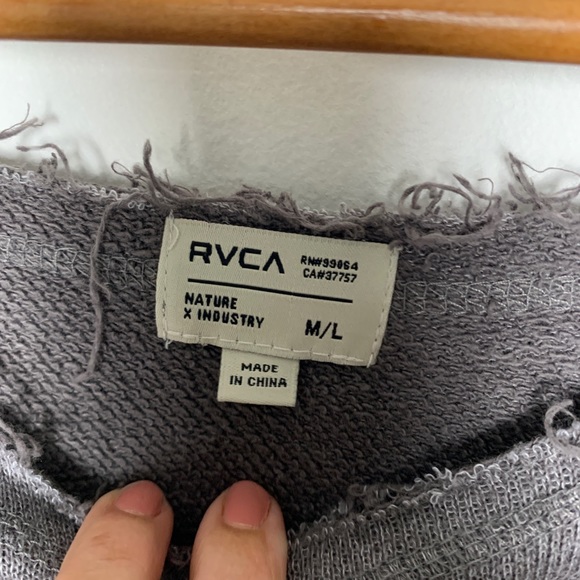 RVCA nature vs. Industry raw edge sweats shirt M/L - Picture 4 of 7
